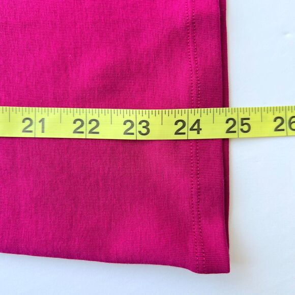 Lauren by RL Fuchsia Pink Contrast Trim Scoop Neck 3/4 Sleeve Top-Size L - Picture 9 of 10